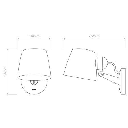 Kinkiet Astro Imari Adjustable Wall 1460003 Brązowy