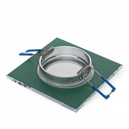 Eko-Light Oczko sufitowe szklane KWADRATOWE. Kolor: SREBRNY EKOS270 SREBRNY