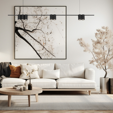 Milagro Lampa wisząca (listwa) GENESIS BLACK 7xGU10 ML0370 CZARNY