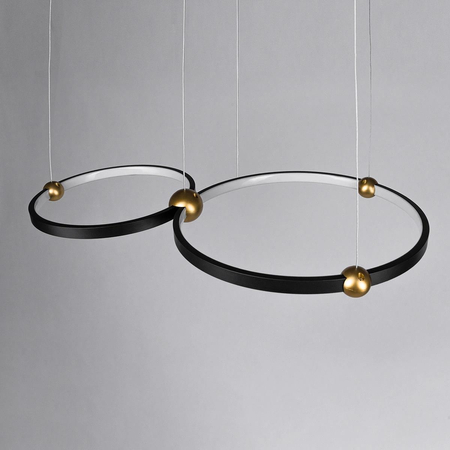 Ledowa Lampa wisząca Aurora No.2 40cm 3k czarna ściemnialna