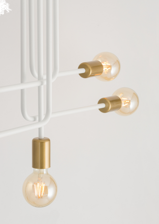 Sigma 32383 GINO 5 plafon biały złoty