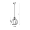 Sollux Lighting Lampa wisząca ARANCIA naturalne drewno SL.0391