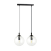 Lampa wisząca COSMO 2 BL TRANSPARENT Emibig 711/2 czarny
