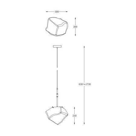 Lampa wisząca Zuma Line P0488-01M-SEAC Rock