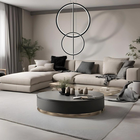 Lampa wisząca Linea No.5 60/40cm czarna 3k