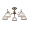 Lampa sufitowa Italux Fener PND-40653-5-ABR-WH Antyczny mosiądz