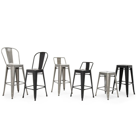 Krzesło barowe TOWER BACK 66 (Paris) czarne