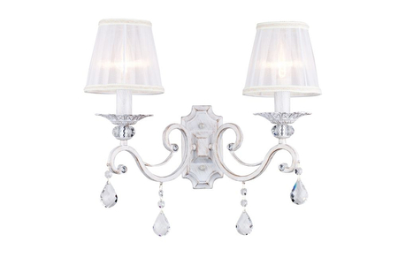 Kinkiet Maytoni ARM247-02-G Grace - Biały z dodatkiem złota