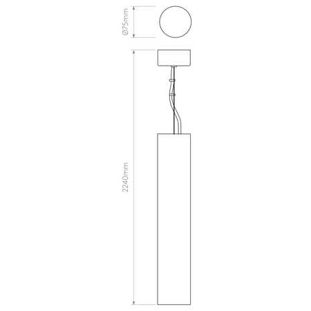 Lampa wisząca Astro Osca 400 Round 1252014 Gips