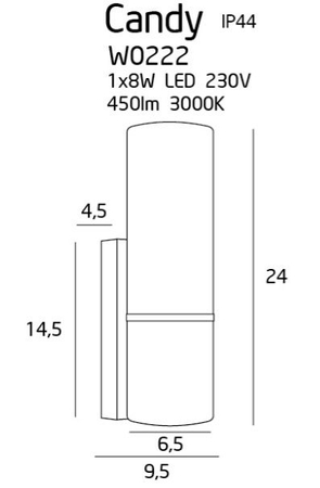 Kinkiet Maxlight W0222 Candy