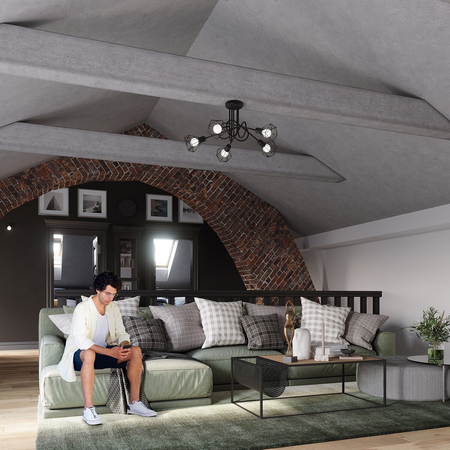 Sollux Lighting Kinkiet ARTEMIS 1 czarny SL.1105