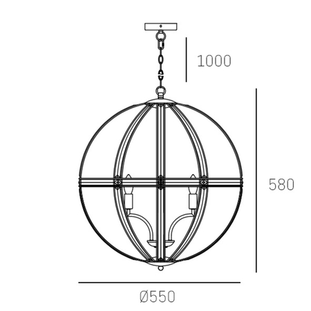 Cosmo Light Lampa wisząca ORLANDO P05735CH