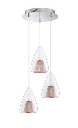 Lampa wisząca Luces Exclusivas YUMBO LE41839 miedziany