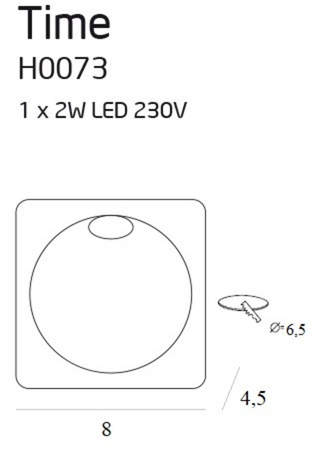 Oprawa wpuszczana Maxlight H0073 biały