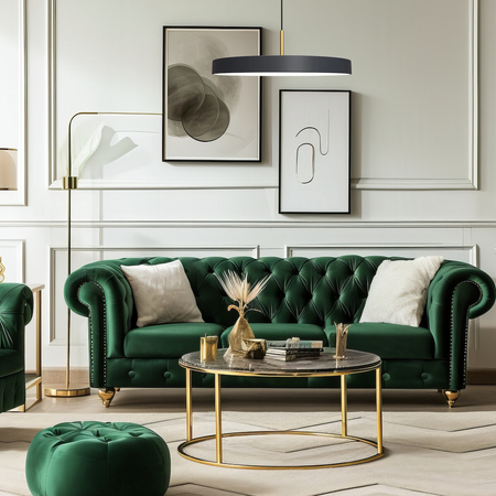 Milagro Lampa wisząca DISC 38W LED ML1065 CZARNY + ZŁOTY