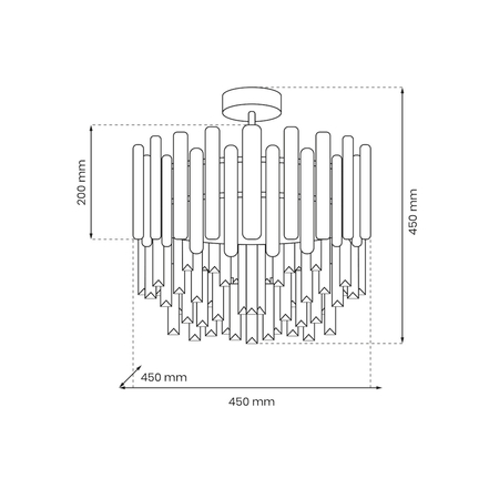 Milagro Lampa sufitowa ASPEN GOLD 6xE14 ML8810 ZŁOTY