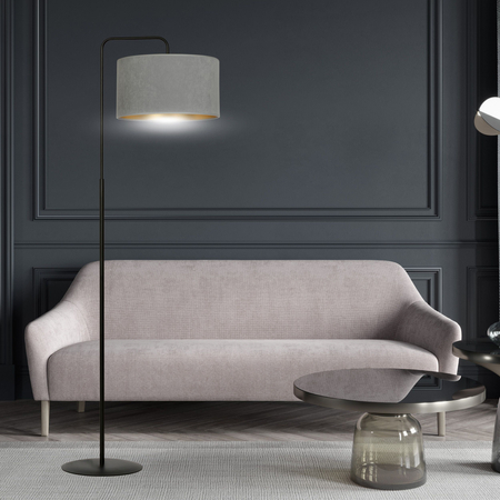 Lampa podłogowa HILDE LP1 BL GRAY Emibig 1050/LP1 czarny/chrom