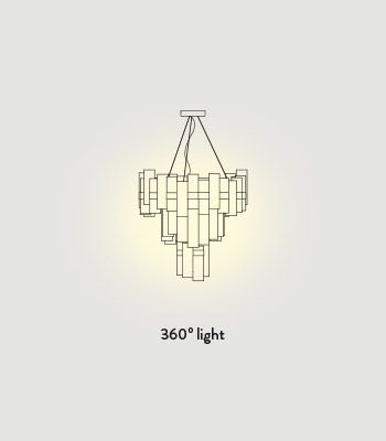 Lampa wisząca Slamp LAL87SOS00W4GR000 La Lollo Gradient