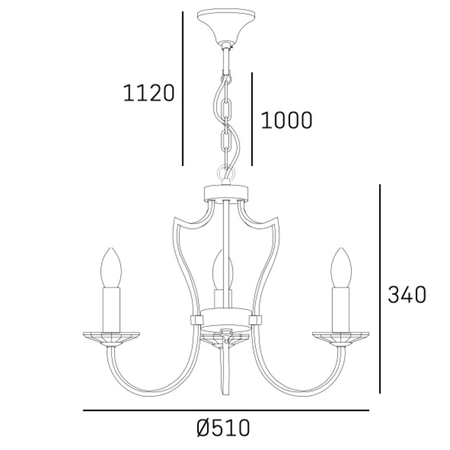Cosmo Light Lampa wisząca RIGA P03755CH