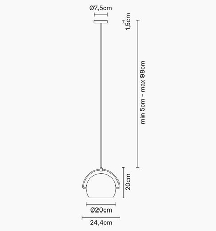 Lampa wisząca Fabbian D57A2101 Beluga White D200