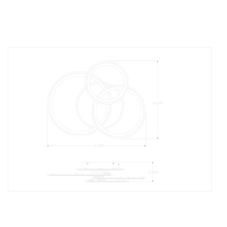 Lampa sufitowa Zuma Line MS238130-BK LUNAR LAMPA SUFITOWA CZARNA-ZŁOTA/BLACK-GOLD