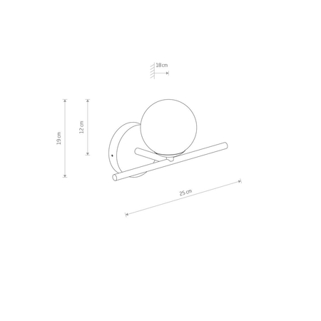 Kinkiet ARALIA Nowodvorski 10527 mosiądz