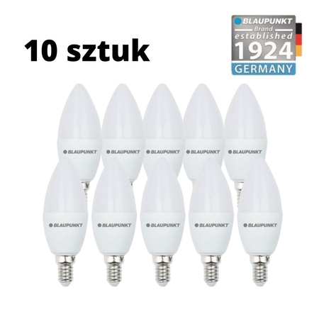 Zestaw 10 sztuk - Blaupunkt Żarówki LED E14 6,8W barwa ciepła
