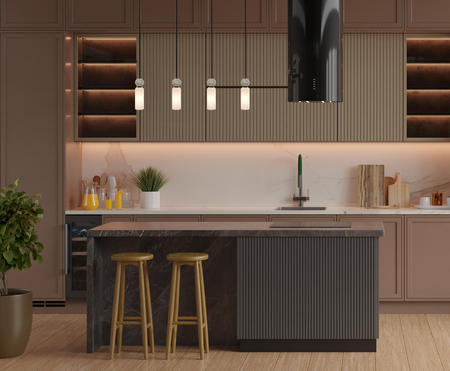 Lampa wisząca Italux Santos PND-95331-4-BK Czarny mat