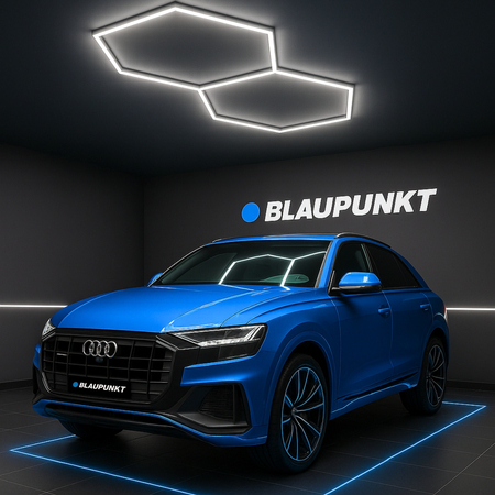 Lampa LED Hexagon Blaupunkt 79W geometryczny panel sufitowy led 4000K CRI90 w kształcie plastra miodu