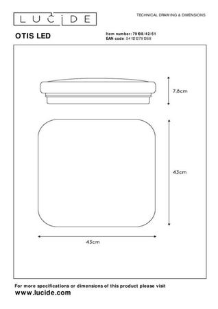 Lampa sufitowa Lucide OTIS 79198/42/61 biały