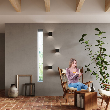 Sollux Lighting Kinkiet LUCA czarny LED IP54 SL.0545