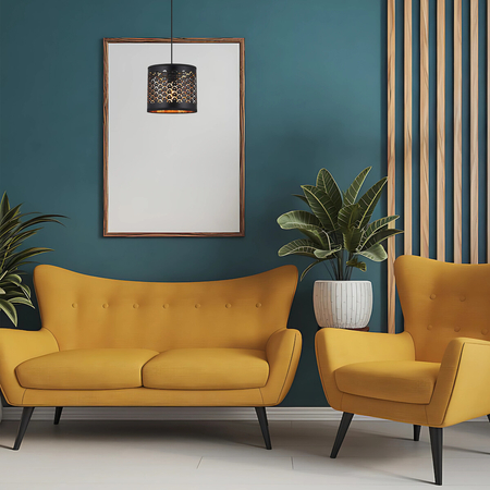 Milagro Lampa wisząca MORGAN 1xE27 ML1800 CZARNY + ZŁOTY