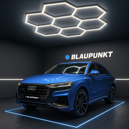 Lampa LED Hexagon Blaupunkt 216W geometryczny panel sufitowy led 4000K CRI90 w kształcie plastra miodu