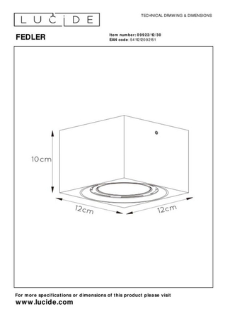 Oczko Lucide FEDLER 09922/12/30 czarny