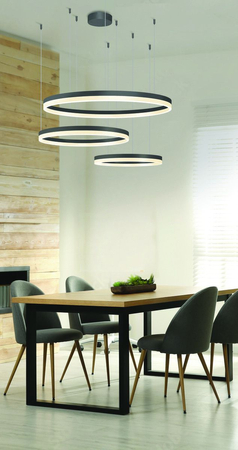 Lampa wisząca HALO PENDANT 120+100+80 CCT BK + REMOTE CONTROL Azzardo AZ5349 czarny