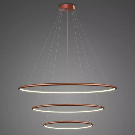 Lampa wisząca Ledowe Okręgi No.3 80cm 3k miedziana
