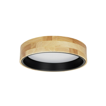 Plafon Italux Campelo PLF-4350-20W-WD-BK-4K Drewniany, czarny