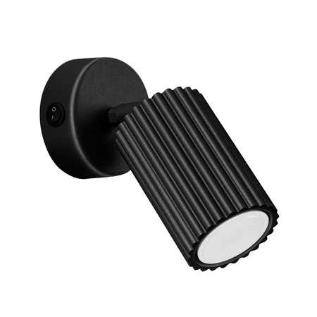 Sollux Lighting Kinkiet KARBON czarny z włącznikiem SL.1579