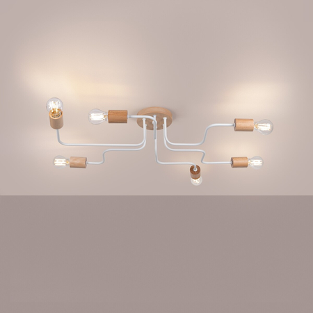 Sollux Lighting Żyrandol TIMBO 6 biały SL.1666
