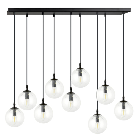 Lampa wisząca COSMO 9 BL TRANSPARENT Emibig 711/9 czarny
