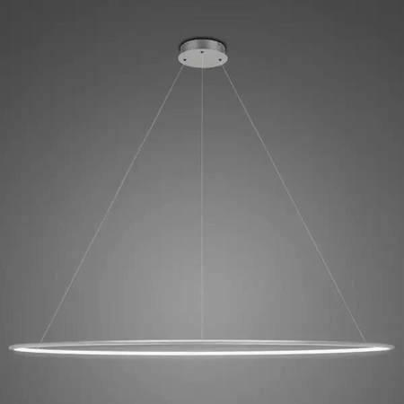 Lampa wisząca Ledowe Okręgi No.1 200cm 4k srebrna Dali