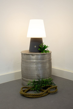 Lampa stojąca No.1 zewnętrzna ogrodowa 2700K RGB ściemnialna z baterią 30cm, czarna 32585L antracyt