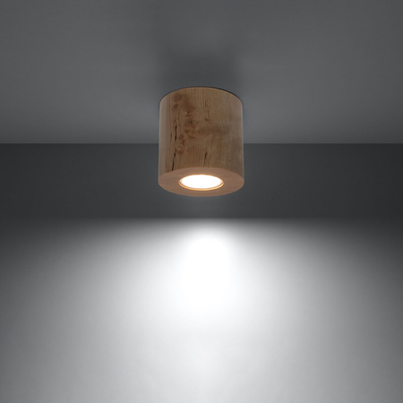 Sollux Lighting Plafon ORBIS naturalne drewno SL.0492