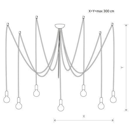 Lampa wisząca SPIDER Nowodvorski 9743 biały