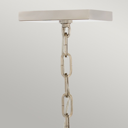 Średnia lampa wisząca / Półplafon Stinson - 4 źródła światła - Czarny / Polerowany nikiel Quintiesse QN-STINSON-4P-M-BK