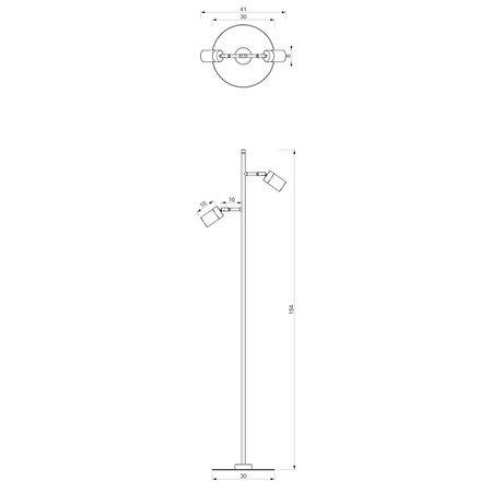 Milagro Lampa podłogowa Joker 2xGU10 Biały / Chrom MLP7752 Biel / Chrom