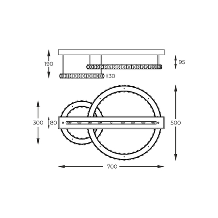 Lampa sufitowa Zuma Line MX3713-2-3GT GIRONA LAMPA SUFITOWA ZŁOTA/GOLD