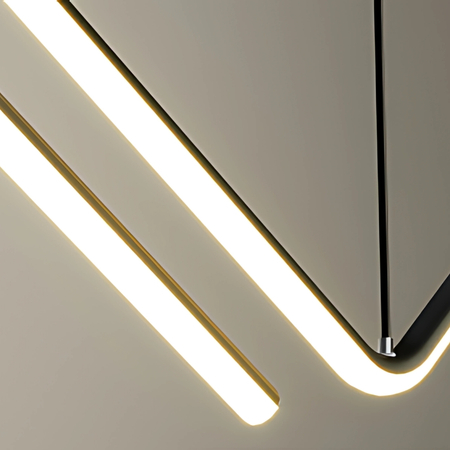 Lampa wisząca Abigali MontBlanc 26W liniowa 90cm nowoczesna czarny