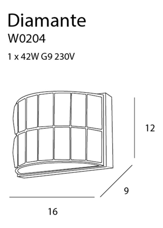 Kinkiet Maxlight DIAMANTE W0204 chrom