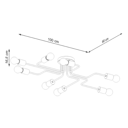 Sollux Lighting Żyrandol TIMBO 8 biały SL.1667
